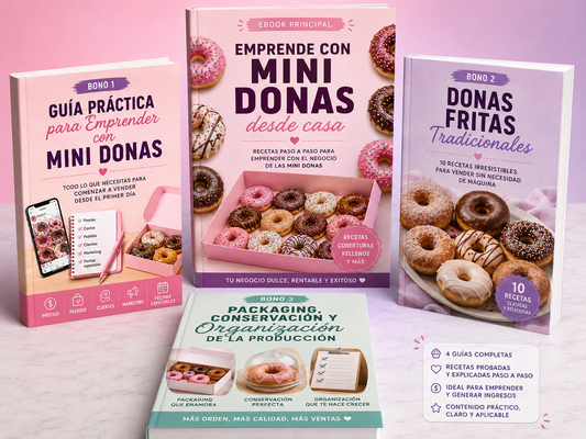 Emprendé con mini donas + 3 bonos: ganá + 800.000/mes